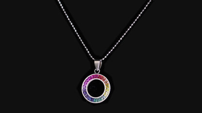 ANSTER Jewelry Princess Lab Grown Rainbow Slinky S925 Necklace plated