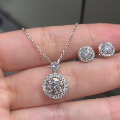 ANSTER Jewelry Custom Platinum PT950 Lab Grown Diamond Necklace
