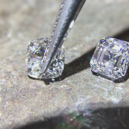 ANSTER Wholesales Price 1ct Cushion cut Lab Grown Diamonds Stud Gold Earrings with IGI