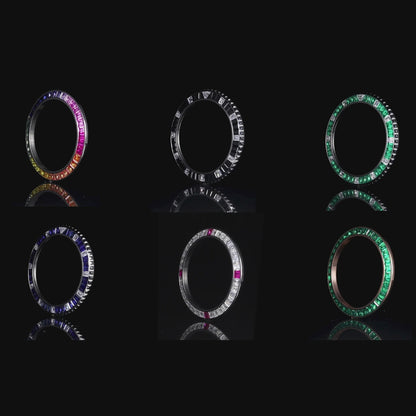 ANSTER Customize Fine Jewelry Rainbow Lab Grown Loose Gemstone Watch Bezel Inserts