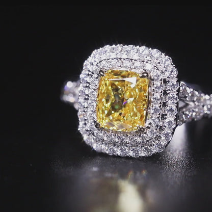 ANSTER Jewelry Anel de diamante ético feito à mão em ouro 18K com lapidação pera cultivado em laboratório 