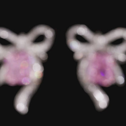 ANSTER Jewelry Customize PT950 Platinum Pink Lab Grown Diamond Earrings