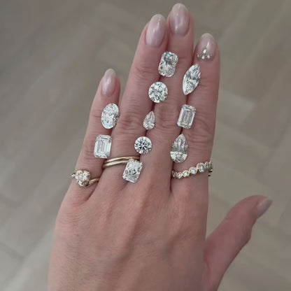 ANSTER Wholesales Price Fancy Shape cut Lab Grown Diamonds Pendant Necklace with IGI