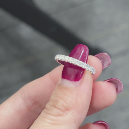 ANSTER Jewelry Anel de diamante ético feito à mão em ouro 18K com lapidação pera cultivado em laboratório 