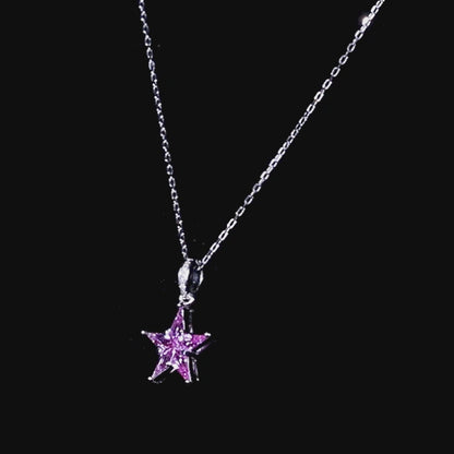 ANSTER Jewelry Custom PT950 Platinum Natural Star Series Gemstone Necklace