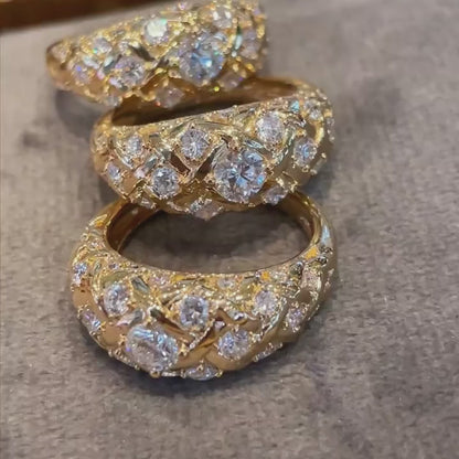 ANSTER Custom Lab Grown Diamond Ring 18K 14K 10K Dubai Gold Jewelry