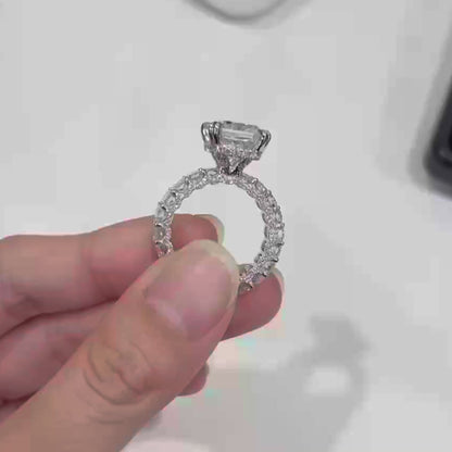 ANSTER Jewelry Anel de diamante ético feito à mão em ouro 18K com lapidação pera cultivado em laboratório 