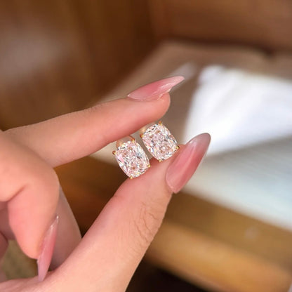 ANSTER Wholesales Price Cushion Lab Grown Diamonds Unpierced Earrings with IGI