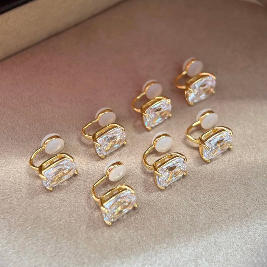 ANSTER Wholesales Price Cushion Lab Grown Diamonds Unpierced Earrings with IGI