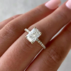 ANSTER Jewelry Anel de diamante ético feito à mão em ouro 18K com lapidação pera cultivado em laboratório 