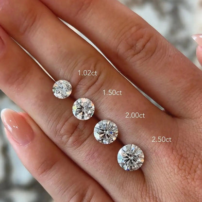 ANSTER Wholesales Price Six Claw 2ct Lab Grown Diamond Ring with IGI 18K Gold Ring