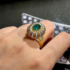 ANSTER Wholesales Price 1.5ct Lab Grown Emerald Ring with GRC 18K Gold Ring