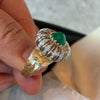 ANSTER Wholesales Price 1.5ct Lab Grown Emerald Ring with GRC 18K Gold Ring