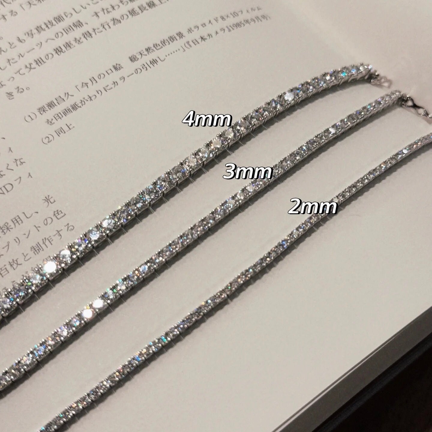 ANSTER Customized Wholesales Price 2-6mm Lab Grown Diamond Tennis Chain Necklace with IGI