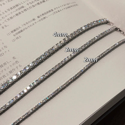 ANSTER Customized Wholesales Price 2-6mm Lab Grown Diamond Tennis Chain Necklace with IGI