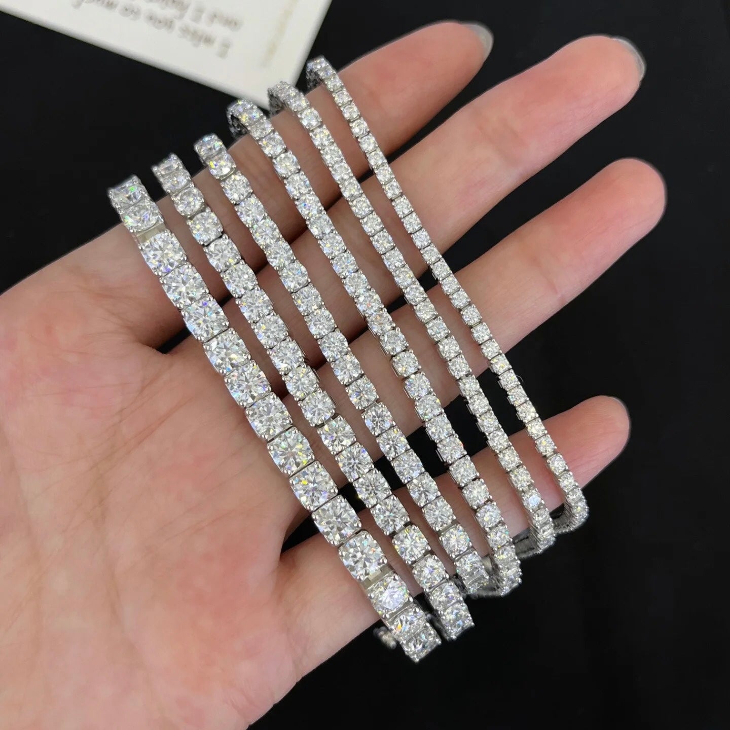 ANSTER Wholesales Price 2mm-4mm Lab Grown Diamonds Tennis Bracelet with IGI