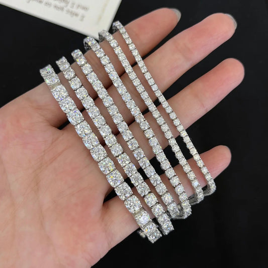 ANSTER Wholesales Price 2mm-4mm Lab Grown Diamonds Tennis Bracelet with IGI
