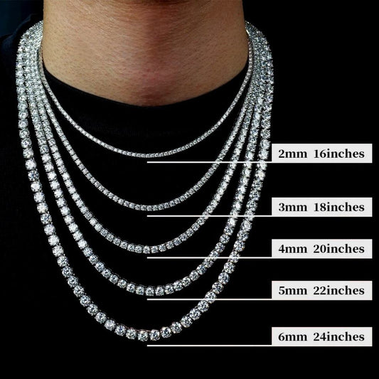 ANSTER Customized Wholesales Price 2-6mm Lab Grown Diamond Tennis Chain Necklace with IGI