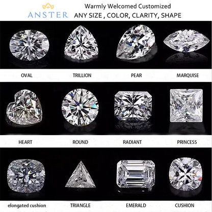 ANSTER Wholesales Price 1-2ct Cushion cut Lab Grown Diamonds with IGI for Jewelry making