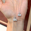 ANSTER Custom Wholesales Price Perfume Bottle Design Lab Grown Diamond Pendant Necklace with IGI