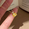 ANSTER Custom Wholesales Price Perfume Bottle Pendant Lab Grown Yellow Diamond Pendant Necklace with IGI