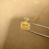 ANSTER Custom Wholesales Price Perfume Bottle Design Fancy Yellow Lab Grown Diamond Pendant Necklace with IGI