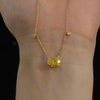 ANSTER Custom Wholesales Price Bezel setting Lab Grown Yellow Diamond Pendant Necklace with IGI