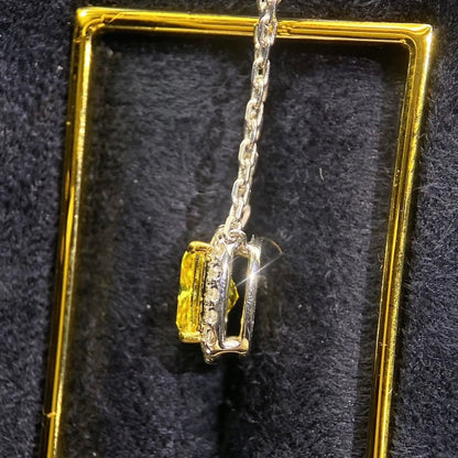 ANSTER Custom Wholesales Price Fancy Yellow Lab Grown Diamond Pendant Necklace with IGI