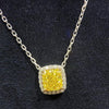 ANSTER Custom Wholesales Price Fancy Yellow Lab Grown Diamond Pendant Necklace with IGI