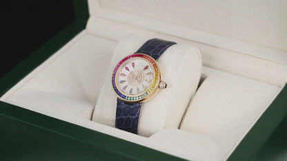 ANSTER JEWELRY Rainbow 925 Silver Steel Quartz Watch