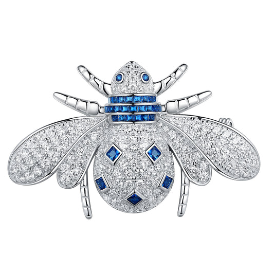 ANSTERGEMS Broche de pedra preciosa joaninha fofa