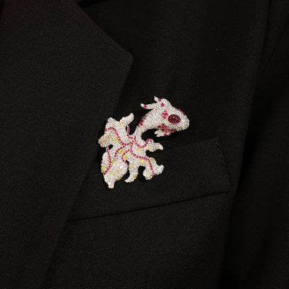 ANSTERGEMS Butterfly Carp Gemstone 925 Silver Brooch