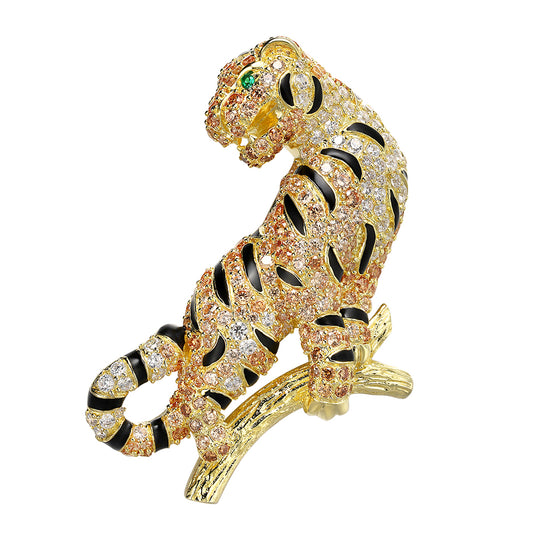 Broche de pedras preciosas de tigre ANSTERGEMS