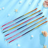 ANSTER JEWELRY Single Row Halo Rainbow Gemstone Tennis Platinum PT950 Lab Grown Bracelet