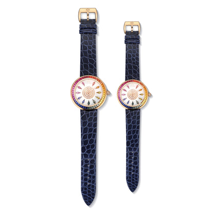 ANSTER JEWELRY Rainbow 925 Silver Steel Quartz Watch