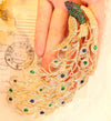 ANSTER JEWELRY Birds Feather Gemstone Brooch