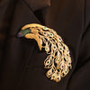ANSTER JEWELRY Birds Feather Gemstone Brooch