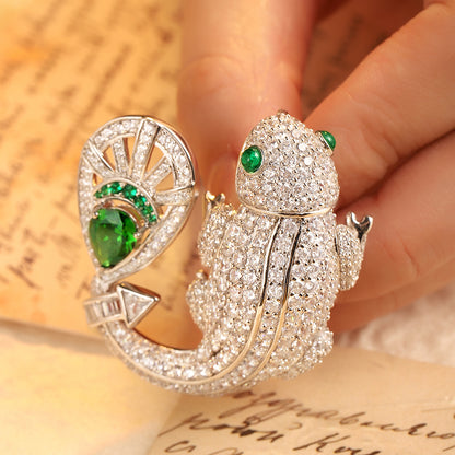 ANSTERGEMS Broche de Peixe Bonito com Pedras Preciosas