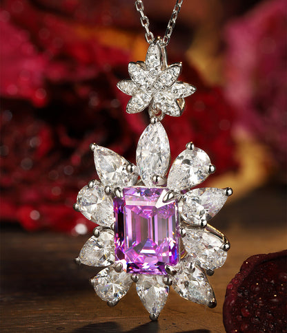 Colar roxo de 11,5 x 8,5 mm