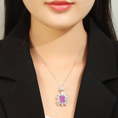 Colar roxo de 11,5 x 8,5 mm