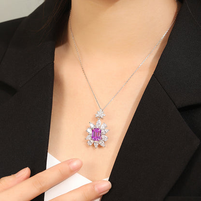 Colar roxo de 11,5 x 8,5 mm