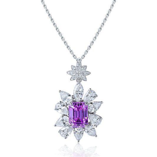 11.5*8.5mm Purple Necklace
