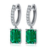 ANSTER JEWELRY 2.75 CTW Victorian Lab Grown Emerald 18K Gold Earrings
