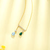 ANSTER JEWELRY 0.7 CTW Pear Lab Grown Emerald 18K Gold Necklace
