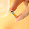 ANSTER JEWELRY 3.9ct Eternity 18K Gold Rainbow Lab Grown Gemstone Band Ring