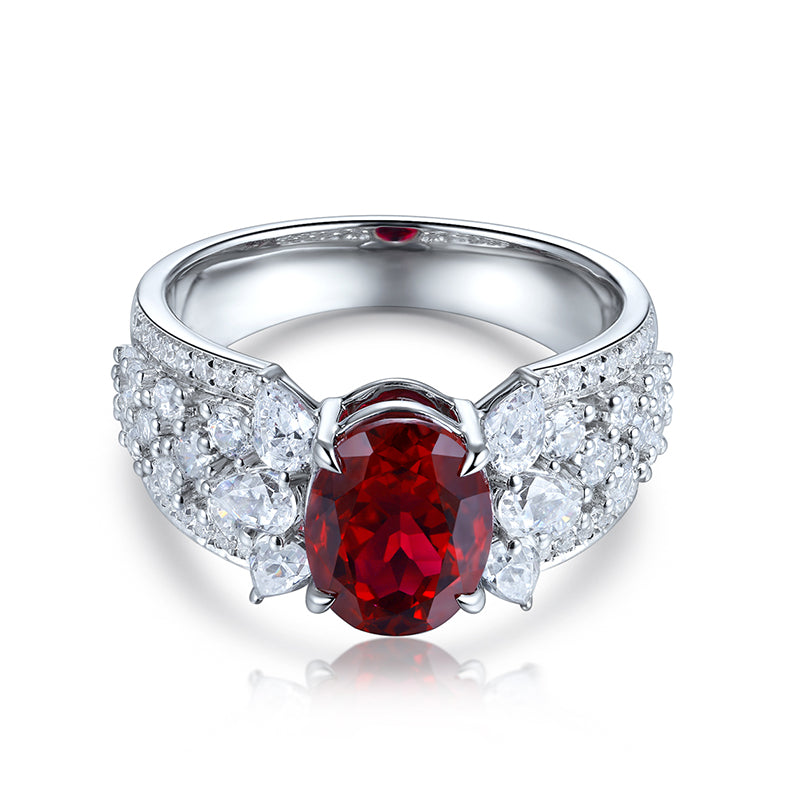 2.565ct Lab Ruby S925 Silver Ring