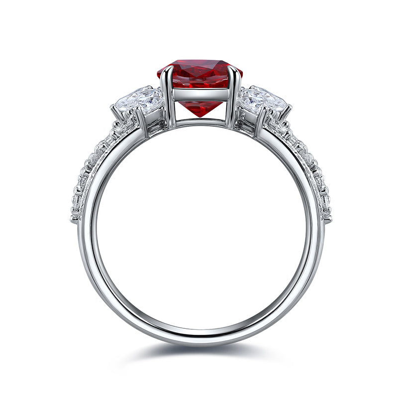 2.565ct Lab Ruby S925 Silver Ring