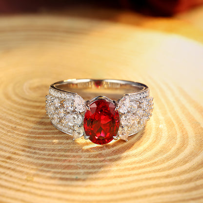 2.565ct Lab Ruby S925 Silver Ring