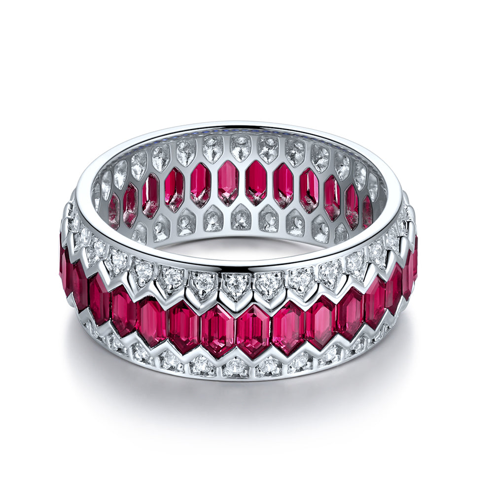 4.1 CTW Lab Grown Rainbow S925 Ring plated