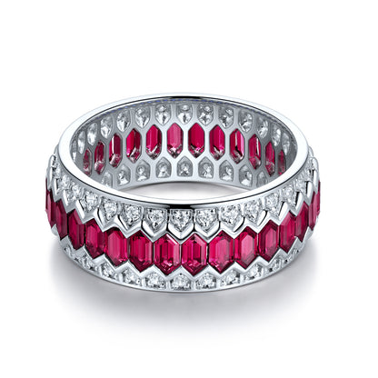 4.1 CTW Lab Grown Rainbow S925 Ring plated
